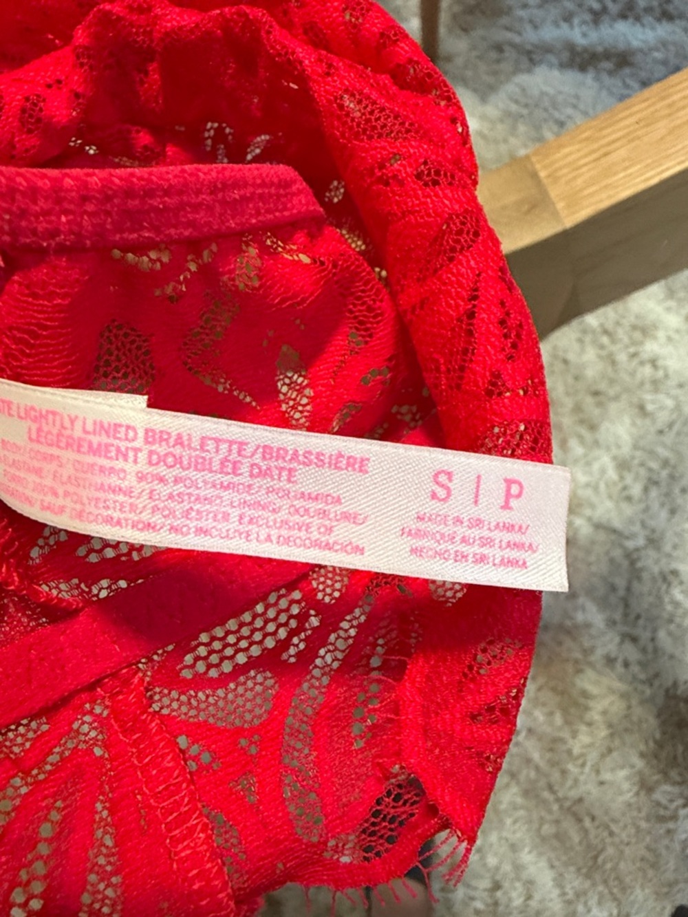 PINK Victoria's Secret Red Lace Bralette - Picture 6 of 8